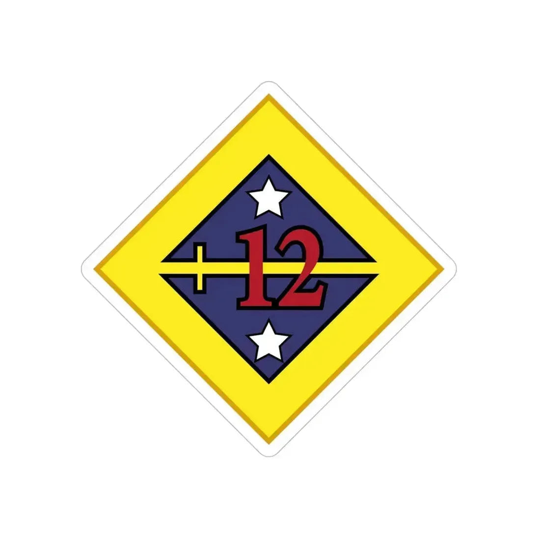 12th US Division (U.S. Army) Transparent STICKER Die-Cut Vinyl Decal 6 Inch - The Sticker Space