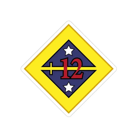 12th US Division (U.S. Army) Transparent STICKER Die-Cut Vinyl Decal 6 Inch - The Sticker Space