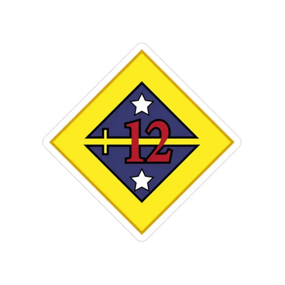 12th US Division (U.S. Army) Transparent STICKER Die-Cut Vinyl Decal - The Sticker Space