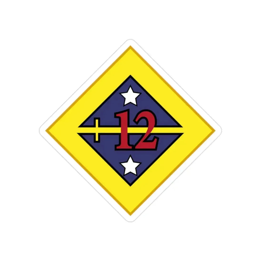 12th US Division (U.S. Army) Transparent STICKER Die-Cut Vinyl Decal - The Sticker Space