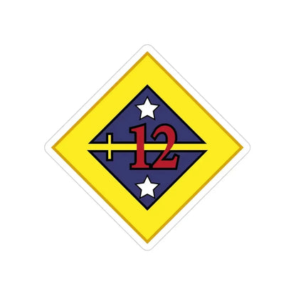 12th US Division (U.S. Army) Transparent STICKER Die-Cut Vinyl Decal - The Sticker Space