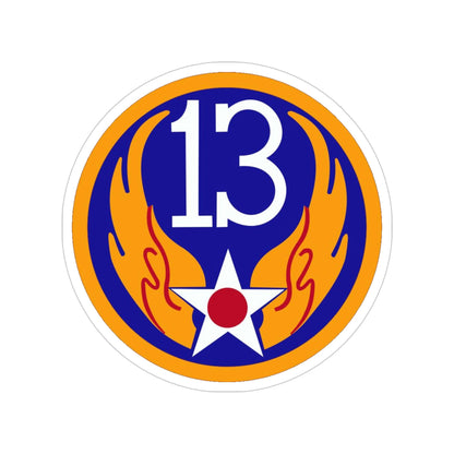 13 Air Force (U.S. Army) Transparent STICKER Die-Cut Vinyl Decal-4 Inch-The Sticker Space