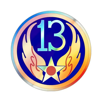 13 Air Force (U.S. Army) Holographic STICKER Die-Cut Vinyl Decal 3 Inch Holographic - The Sticker Space