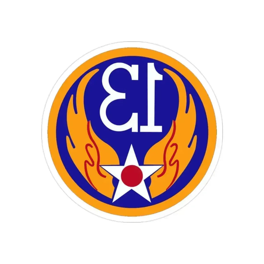 13 Air Force (U.S. Army) REVERSE PRINT Transparent Die-Cut STICKER 2 Inch Die-Cut Transparent - The Sticker Space