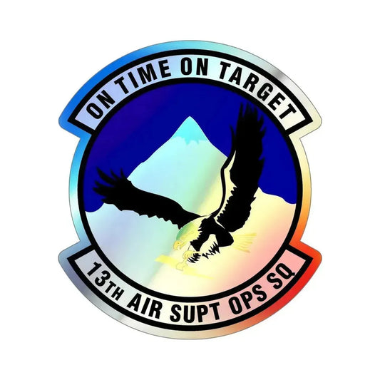13 Air Support Operations Squadron ACC (U.S. Air Force) Holographic STICKER Die-Cut Vinyl Decal 6 Inch Holographic - The Sticker Space
