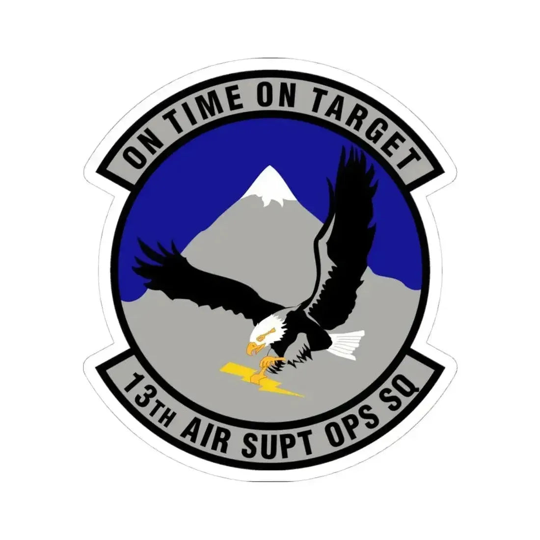13 Air Support Operations Squadron ACC (U.S. Air Force) STICKER Vinyl Kiss-Cut Decal 4 Inch White - The Sticker Space