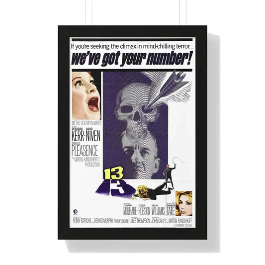 13 (EYE OF THE DEVIL) 1966 - Framed Movie Poster 16″ x 24″ Black - The Sticker Space