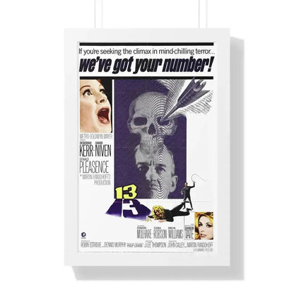 13 (EYE OF THE DEVIL) 1966 - Framed Movie Poster 16″ x 24″ White - The Sticker Space