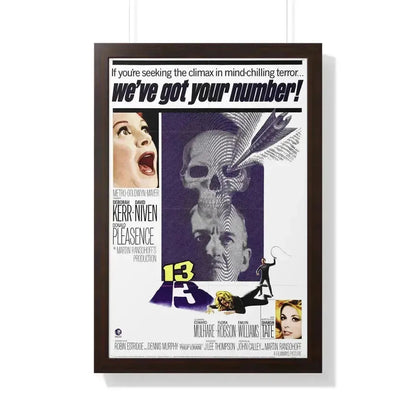 13 (EYE OF THE DEVIL) 1966 - Framed Movie Poster 20" x 30" Walnut - The Sticker Space