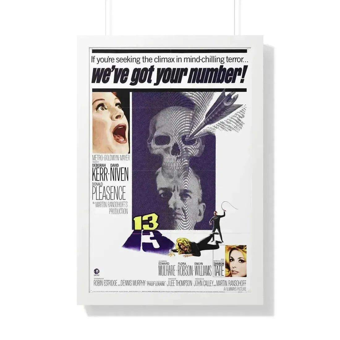 13 (EYE OF THE DEVIL) 1966 - Framed Movie Poster 20" x 30" White - The Sticker Space