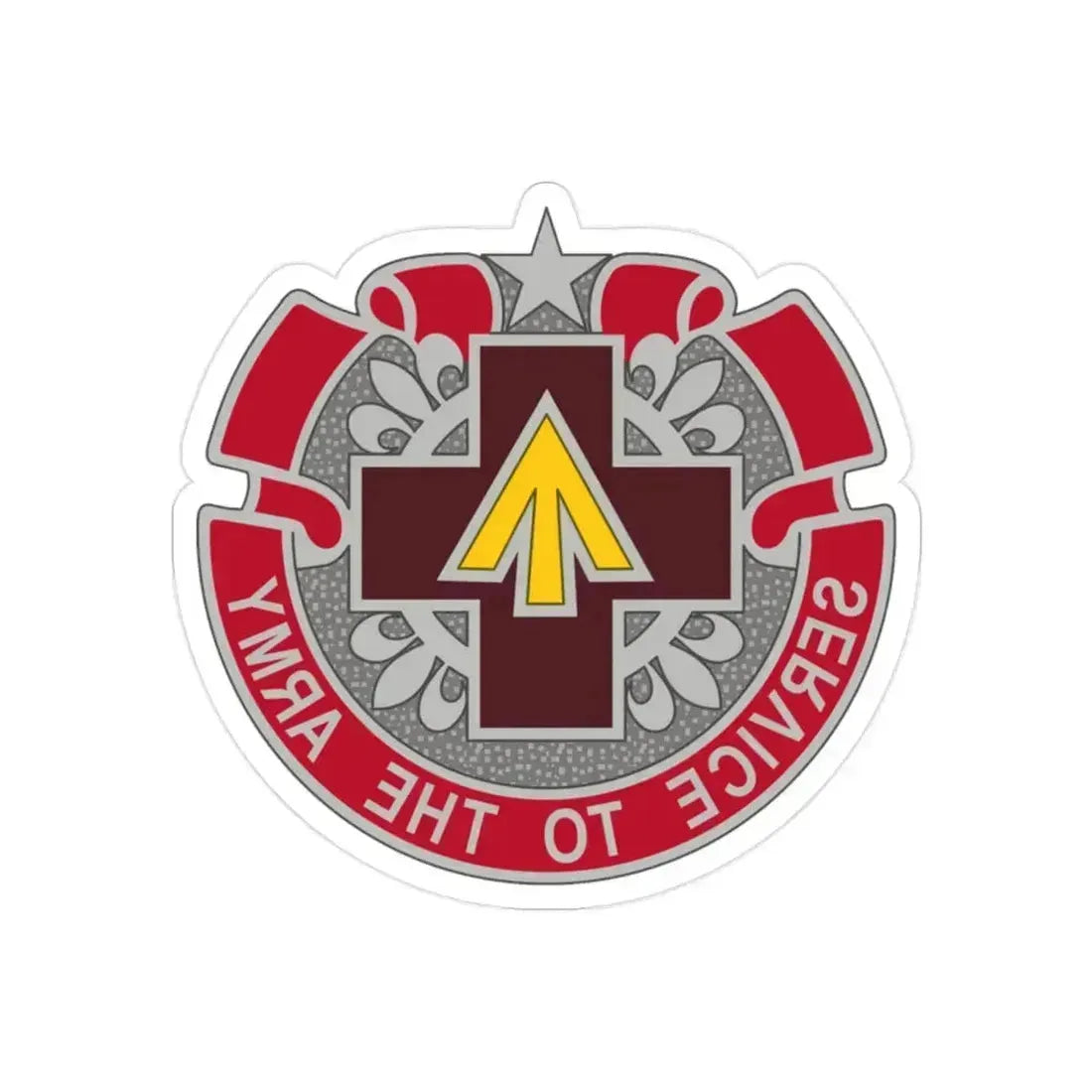 13 Field Hospital (U.S. Army) REVERSE PRINT Transparent Die-Cut STICKER 2 Inch Die-Cut Transparent - The Sticker Space