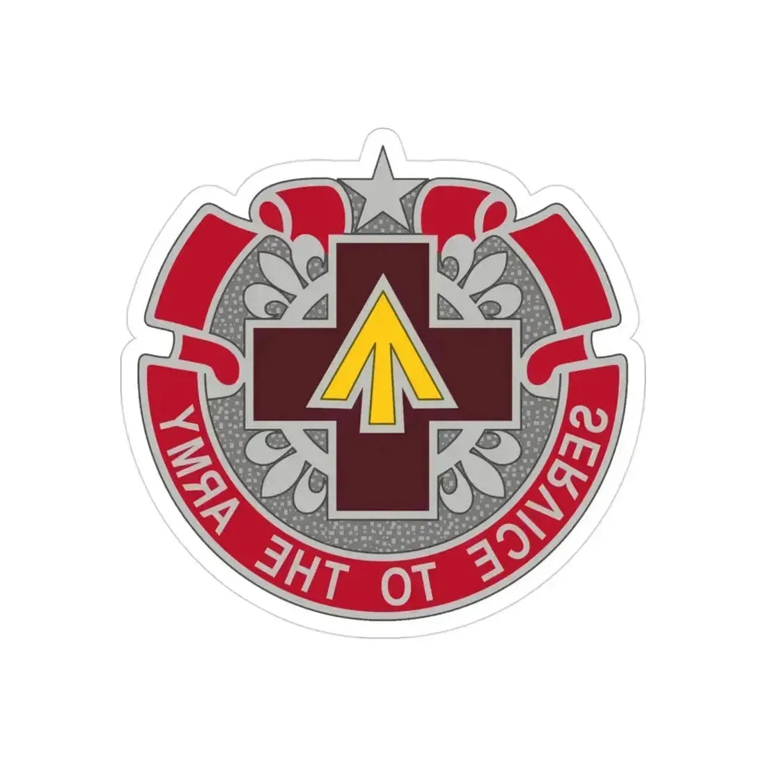 13 Field Hospital (U.S. Army) REVERSE PRINT Transparent Die-Cut STICKER 3 Inch Die-Cut Transparent - The Sticker Space