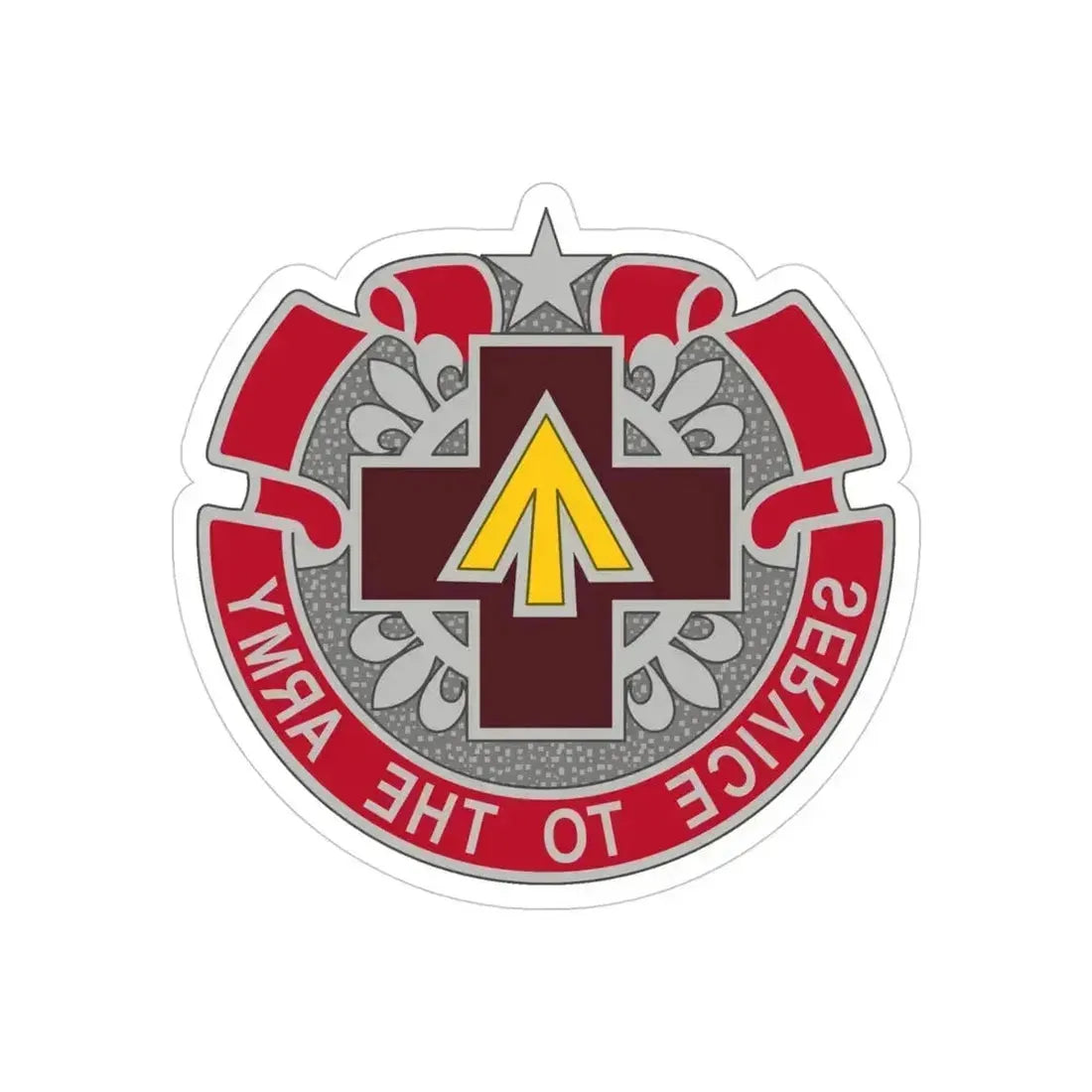 13 Field Hospital (U.S. Army) REVERSE PRINT Transparent Die-Cut STICKER 4 Inch Die-Cut Transparent - The Sticker Space