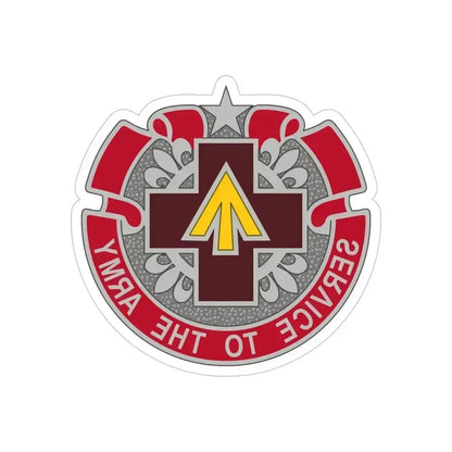 13 Field Hospital (U.S. Army) REVERSE PRINT Transparent Die-Cut STICKER 5 Inch Die-Cut Transparent - The Sticker Space