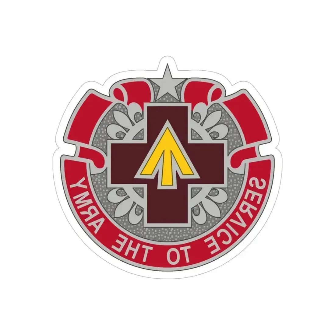 13 Field Hospital (U.S. Army) REVERSE PRINT Transparent Die-Cut STICKER 6 Inch Die-Cut Transparent - The Sticker Space