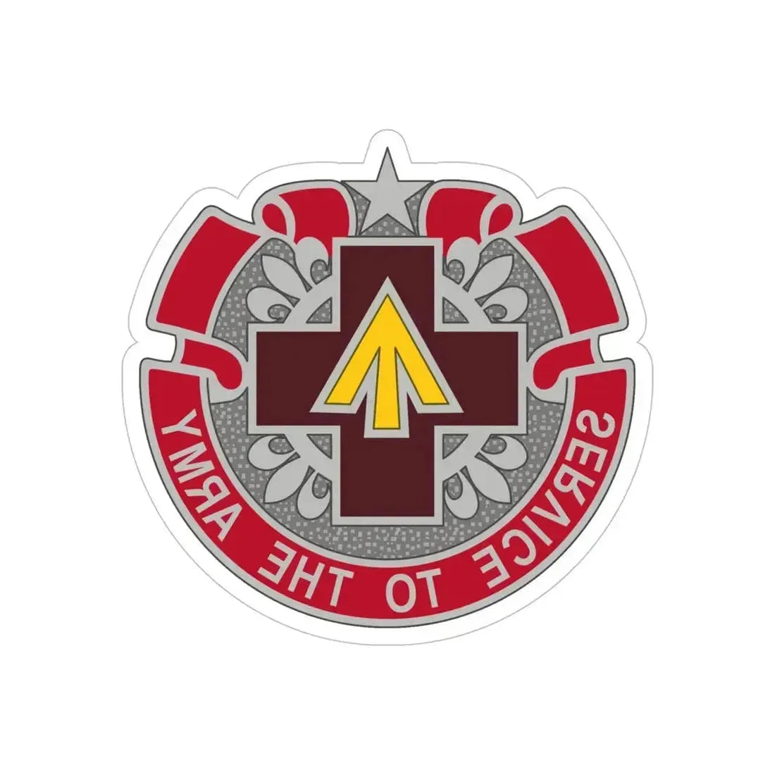13 Field Hospital (U.S. Army) REVERSE PRINT Transparent Die-Cut STICKER - The Sticker Space