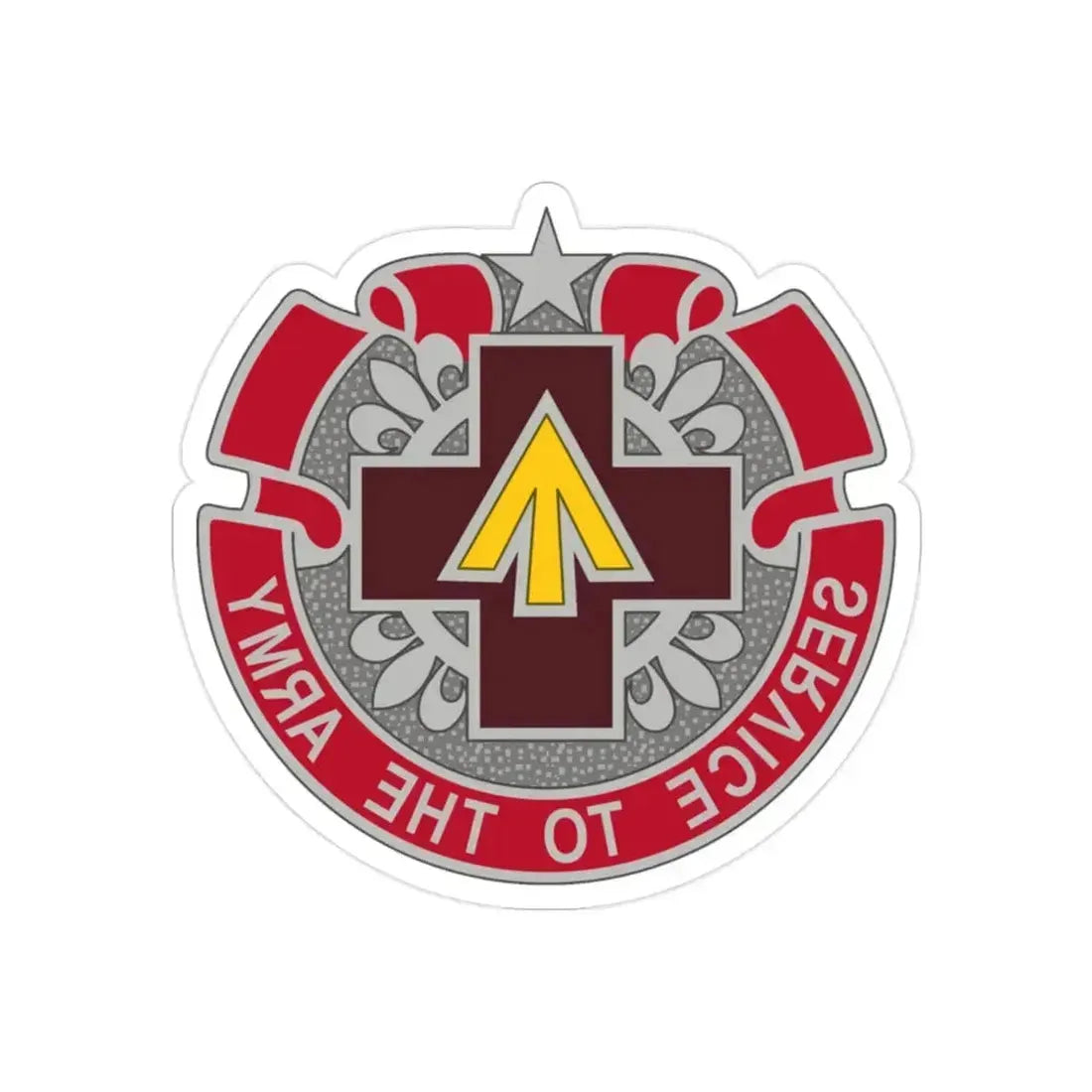 13 Field Hospital (U.S. Army) REVERSE PRINT Transparent Die-Cut STICKER - The Sticker Space