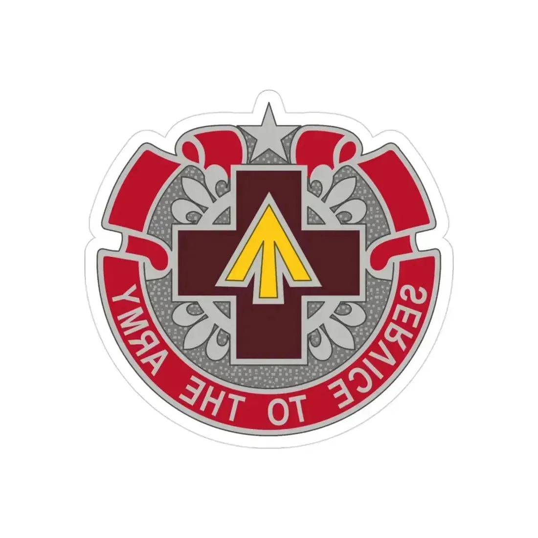 13 Field Hospital (U.S. Army) REVERSE PRINT Transparent Die-Cut STICKER - The Sticker Space