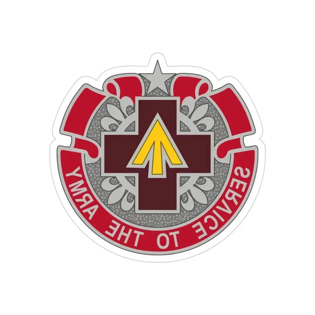 13 Field Hospital (U.S. Army) REVERSE PRINT Transparent Die-Cut STICKER - The Sticker Space