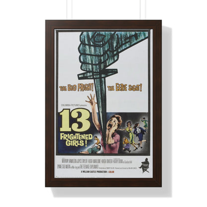 13 FRIGHTENED GIRLS 1963 - Framed Movie Poster-16″ x 24″-The Sticker Space