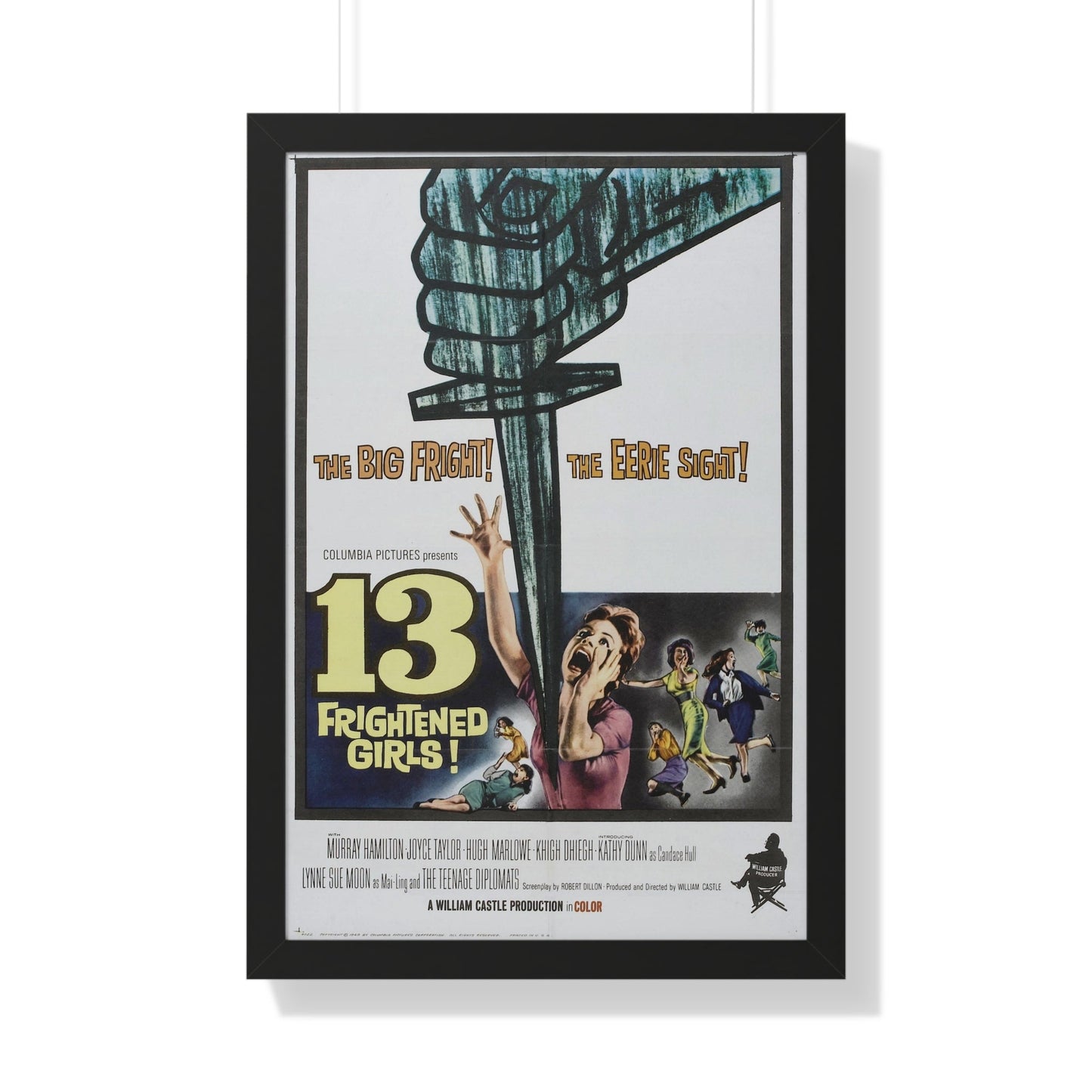 13 FRIGHTENED GIRLS 1963 - Framed Movie Poster-20" x 30"-The Sticker Space