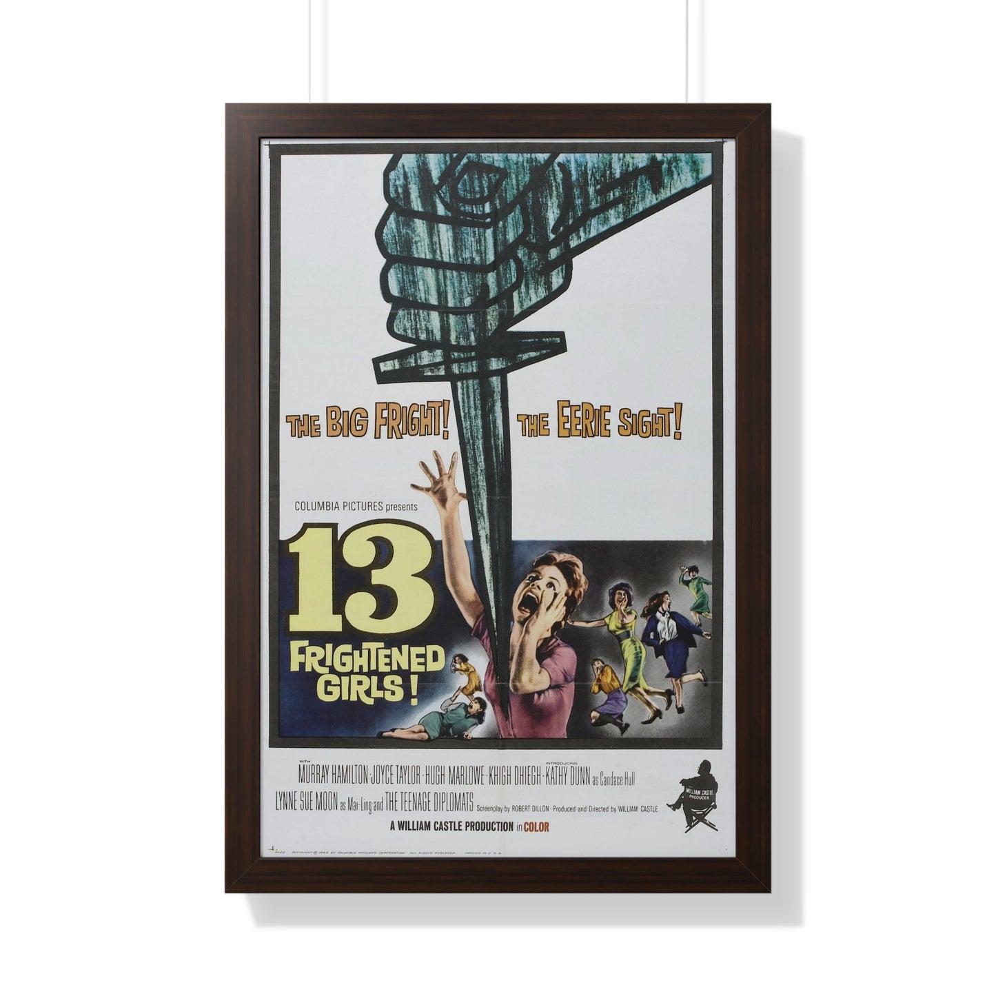 13 FRIGHTENED GIRLS 1963 - Framed Movie Poster-20" x 30"-The Sticker Space