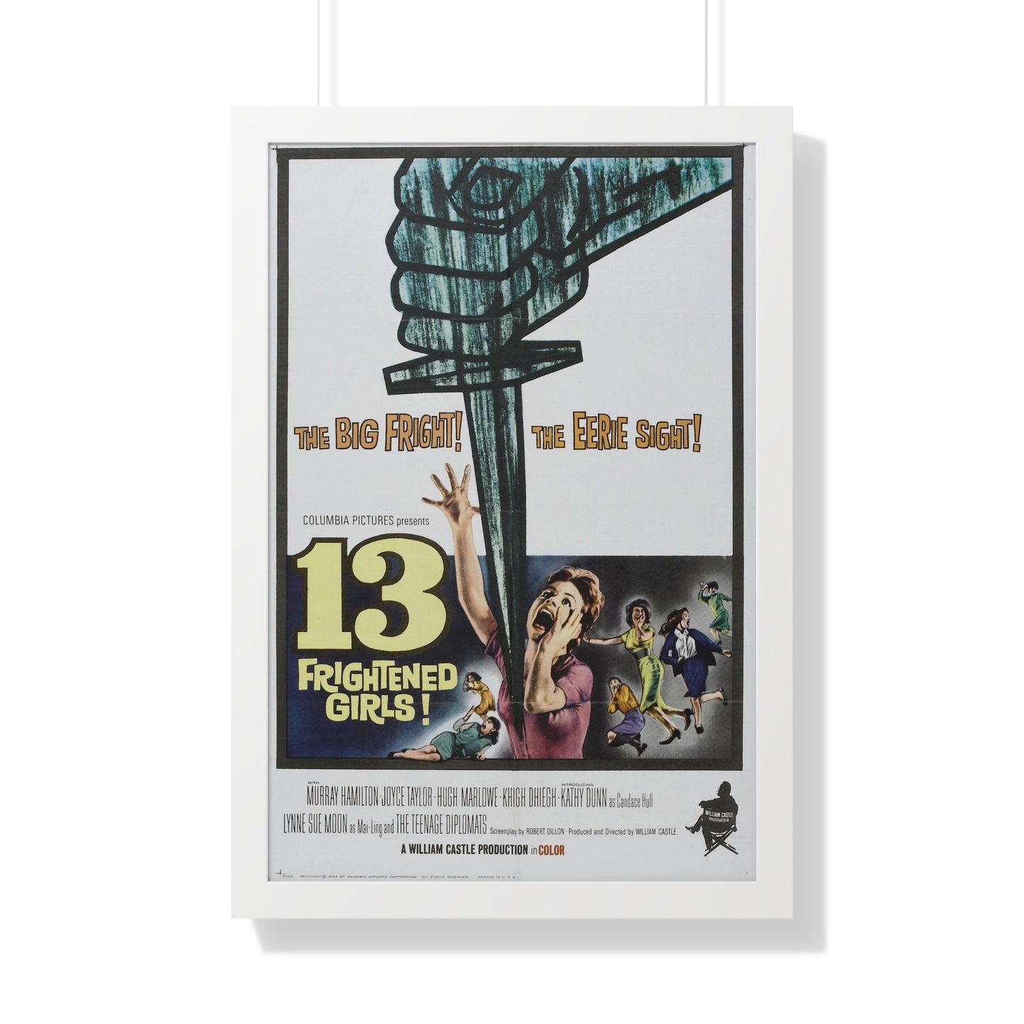 13 FRIGHTENED GIRLS 1963 - Framed Movie Poster-20" x 30"-The Sticker Space