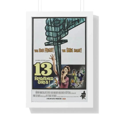 13 FRIGHTENED GIRLS 1963 - Framed Movie Poster - The Sticker Space