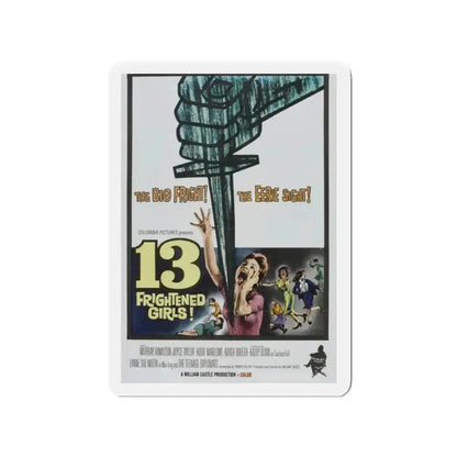 13 FRIGHTENED GIRLS 1963 Movie Poster - Refrigerator Magnet 2 Inch - The Sticker Space