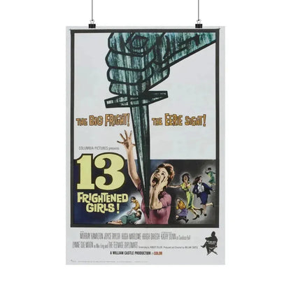 13 FRIGHTENED GIRLS 1963 - Paper Movie Poster - The Sticker Space