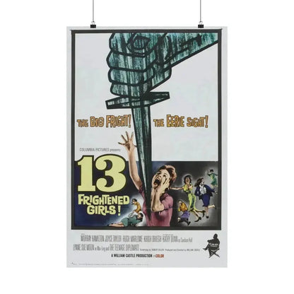 13 FRIGHTENED GIRLS 1963 - Paper Movie Poster - The Sticker Space