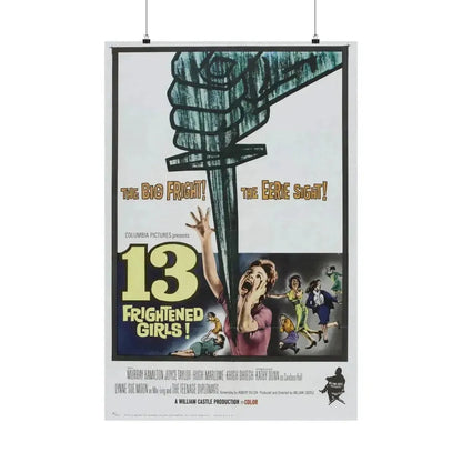 13 FRIGHTENED GIRLS 1963 - Paper Movie Poster - The Sticker Space