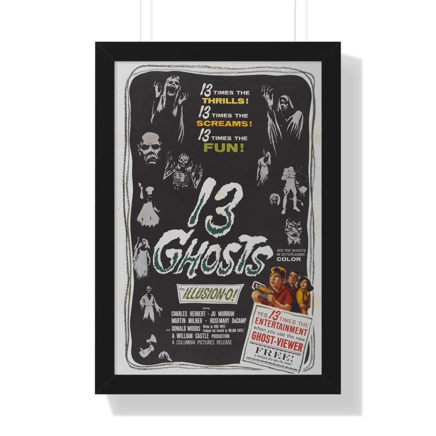 13 GHOSTS 1960 - Framed Movie Poster-16″ x 24″-The Sticker Space