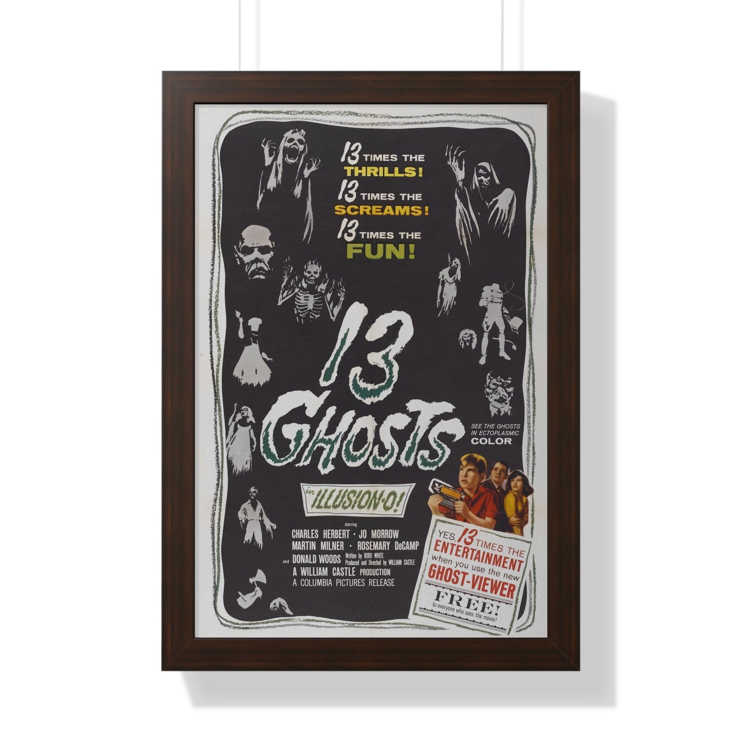 13 GHOSTS 1960 - Framed Movie Poster-16″ x 24″-The Sticker Space