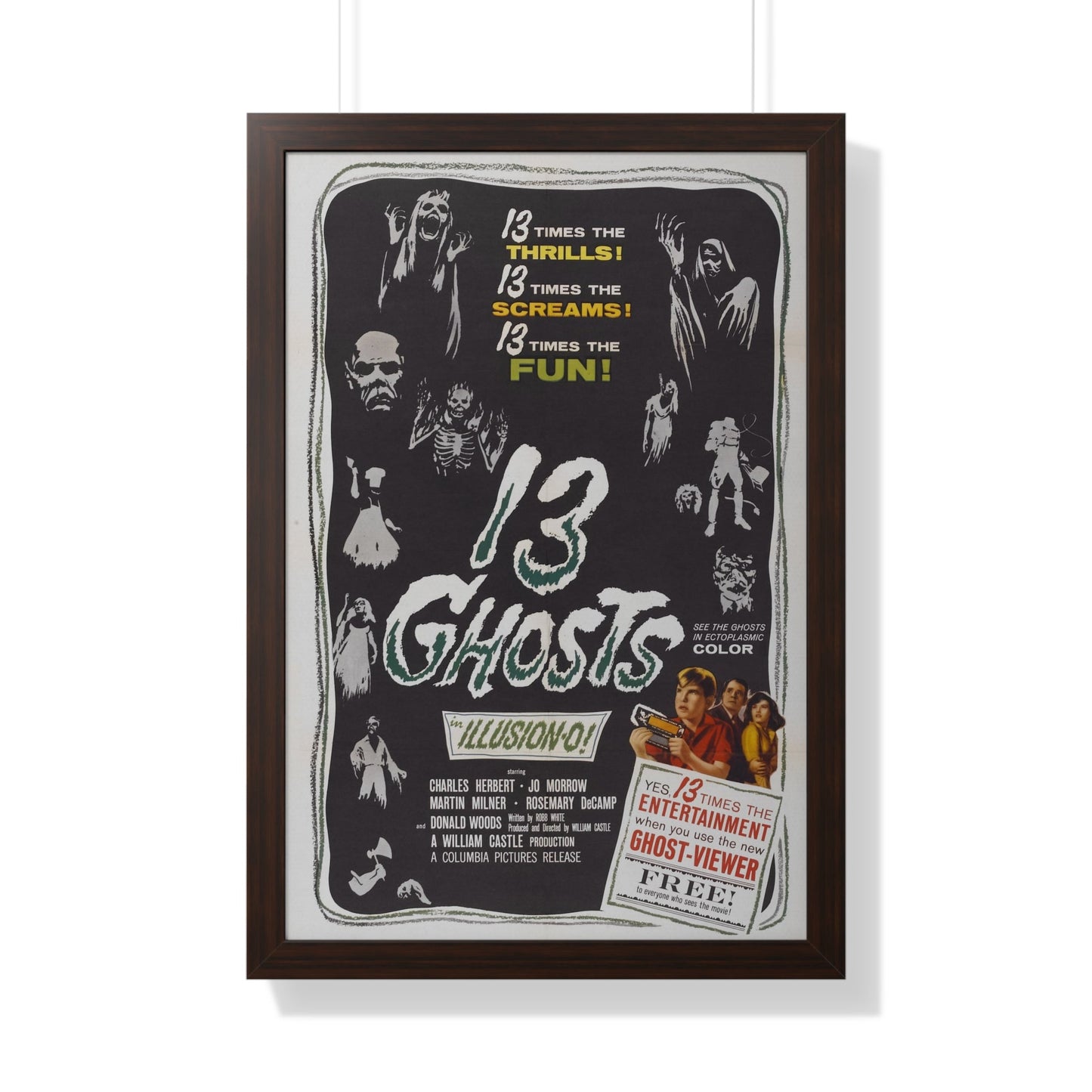 13 GHOSTS 1960 - Framed Movie Poster-20" x 30"-The Sticker Space