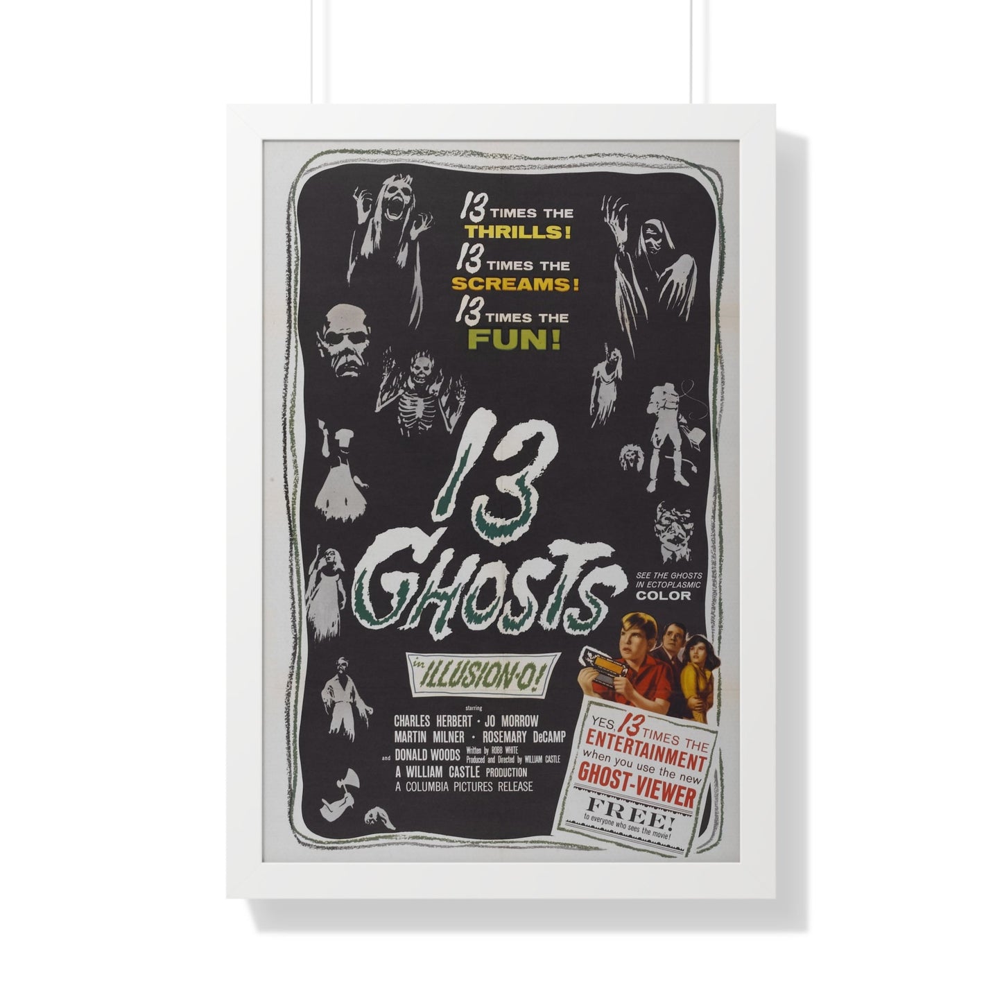 13 GHOSTS 1960 - Framed Movie Poster-20" x 30"-The Sticker Space