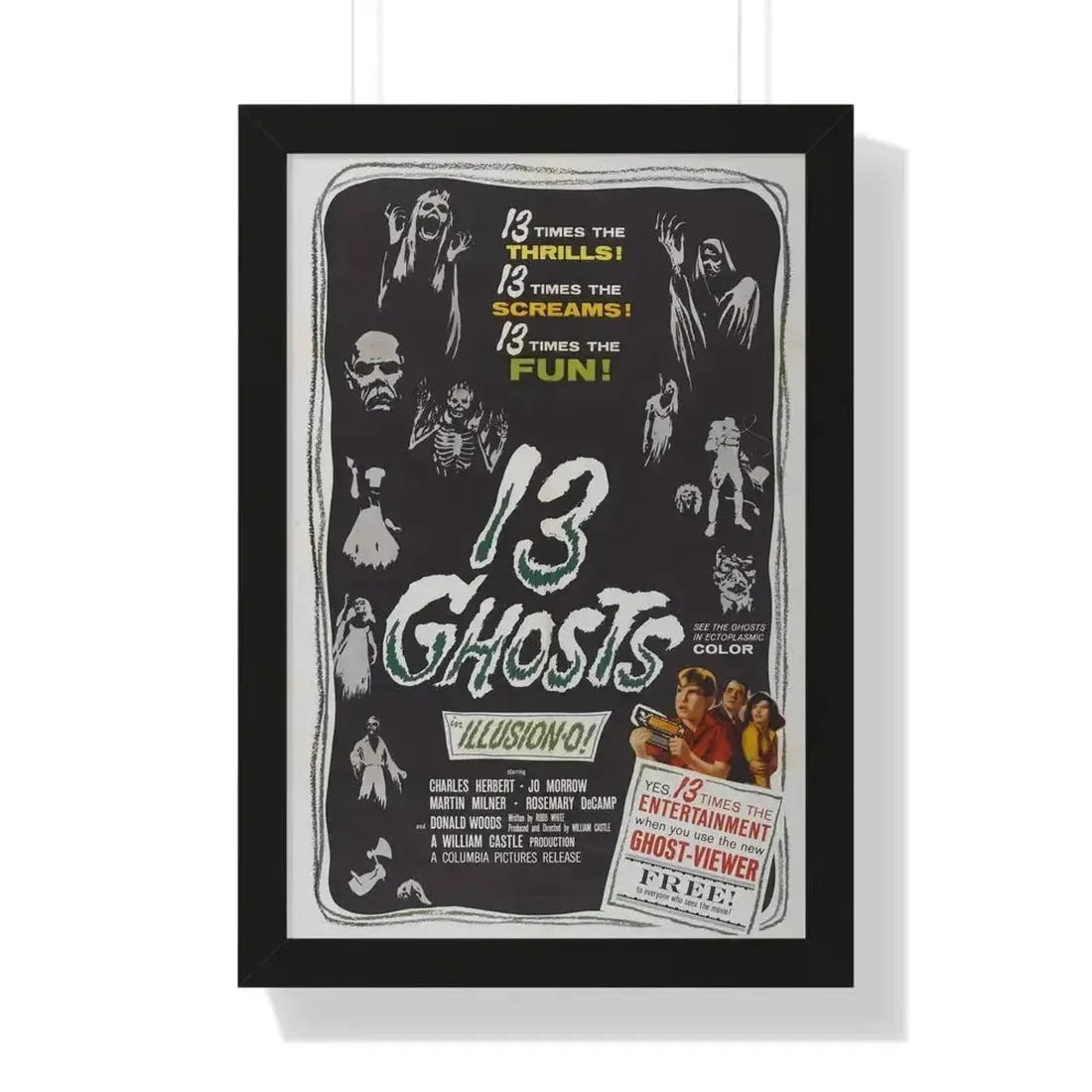 13 GHOSTS 1960 - Framed Movie Poster - The Sticker Space