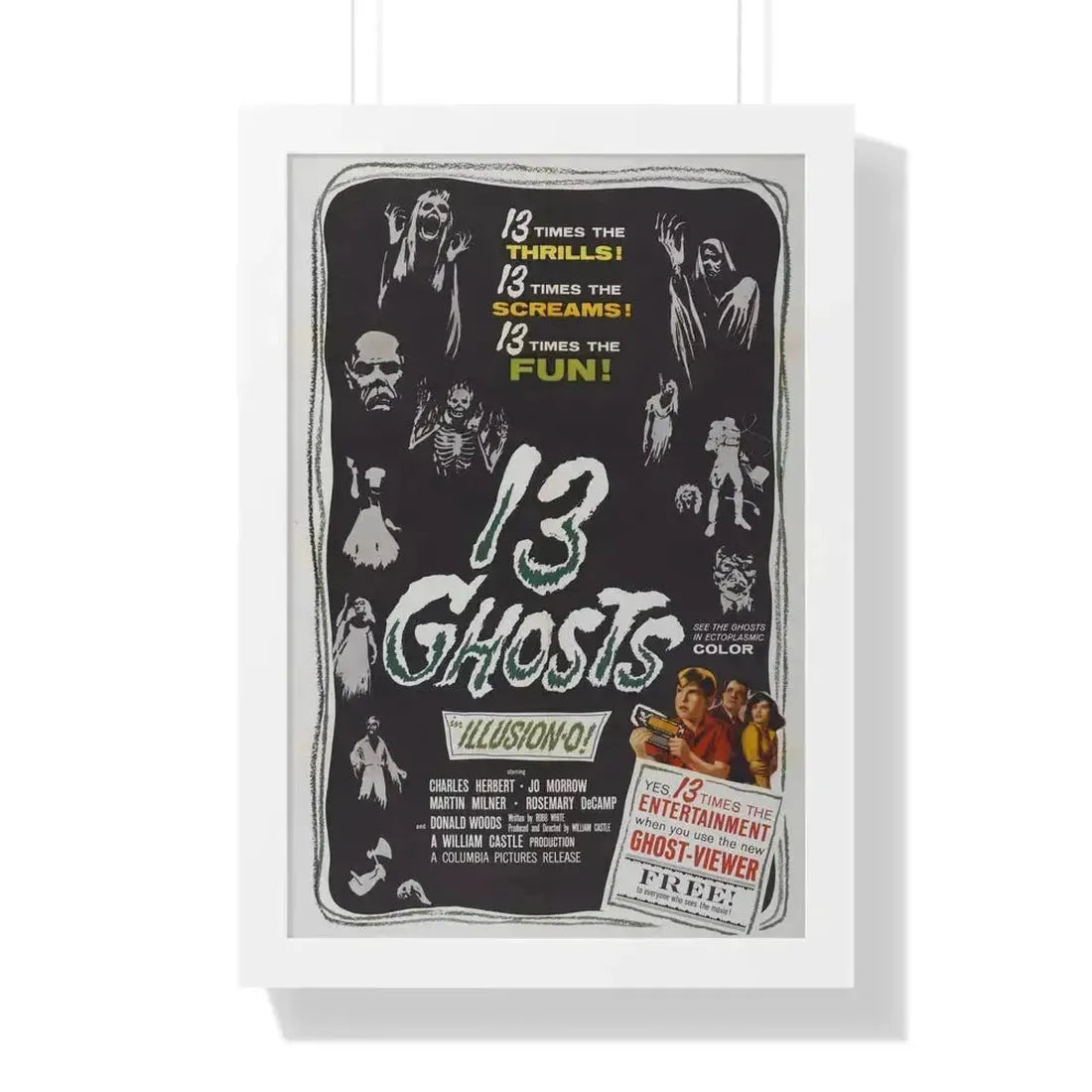 13 GHOSTS 1960 - Framed Movie Poster - The Sticker Space