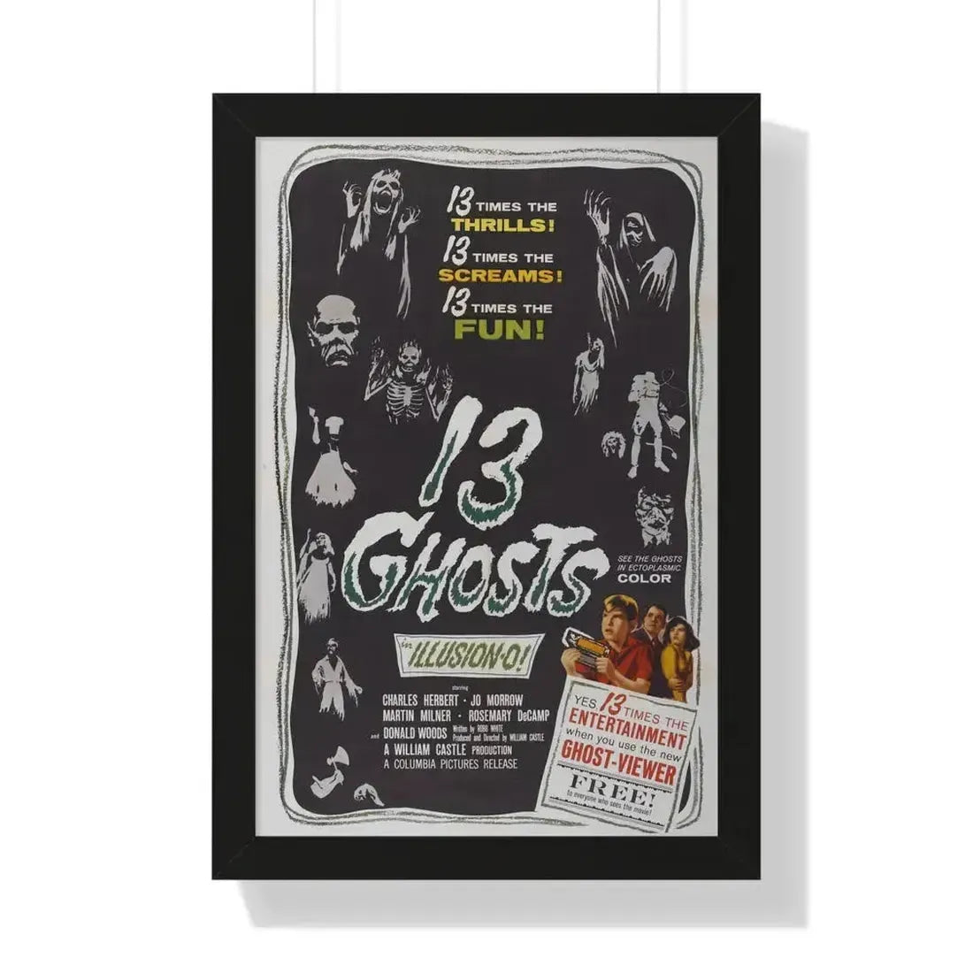 13 GHOSTS 1960 - Framed Movie Poster - The Sticker Space