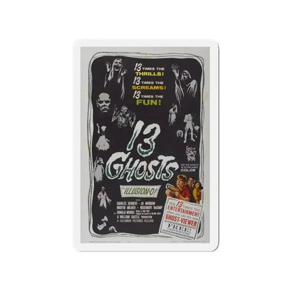 13 GHOSTS 1960 Movie Poster - Refrigerator Magnet 3 Inch - The Sticker Space