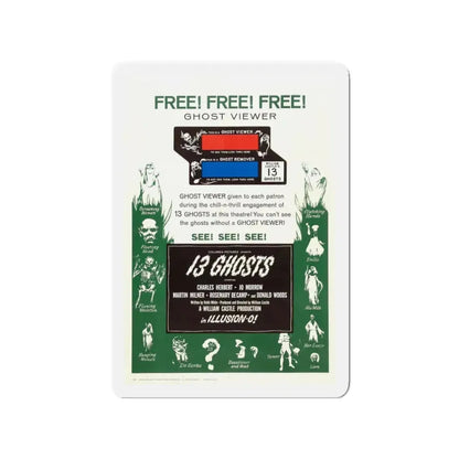 13 GHOSTS (2) 1960 Movie Poster - Refrigerator Magnet 3 Inch - The Sticker Space