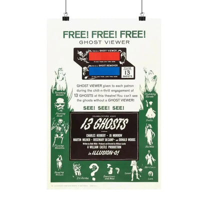 13 GHOSTS (2) 1960 - Paper Movie Poster - The Sticker Space