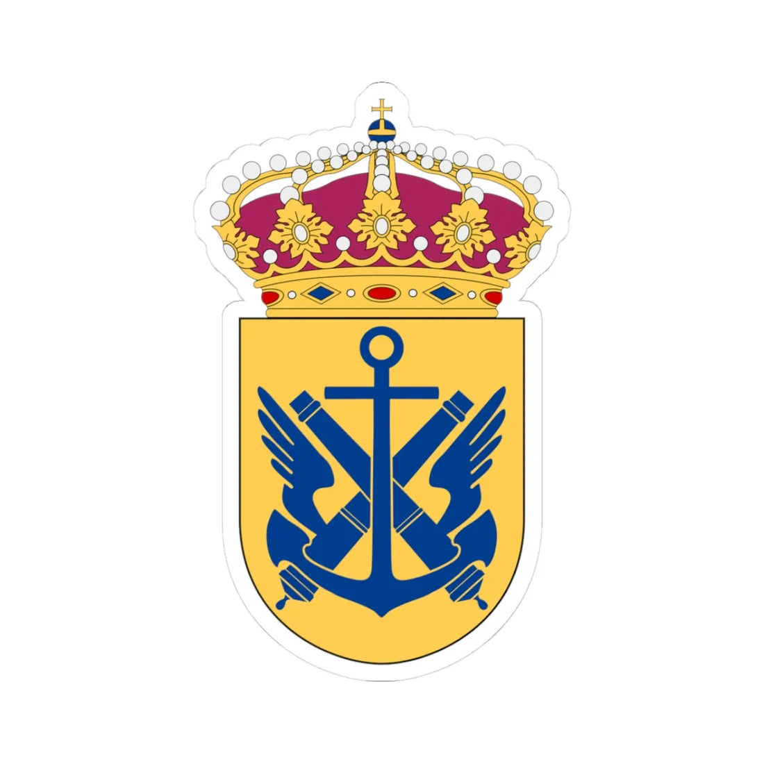 13. helikopterdivisionen vapen (Sweden) (Coat of Arms) STICKER Vinyl Kiss-Cut Decal 3 Inch White - The Sticker Space