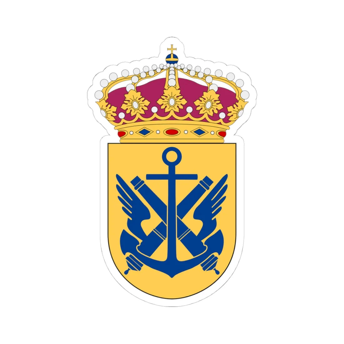 13. helikopterdivisionen vapen (Sweden) (Coat of Arms) STICKER Vinyl Kiss-Cut Decal 4 Inch White - The Sticker Space