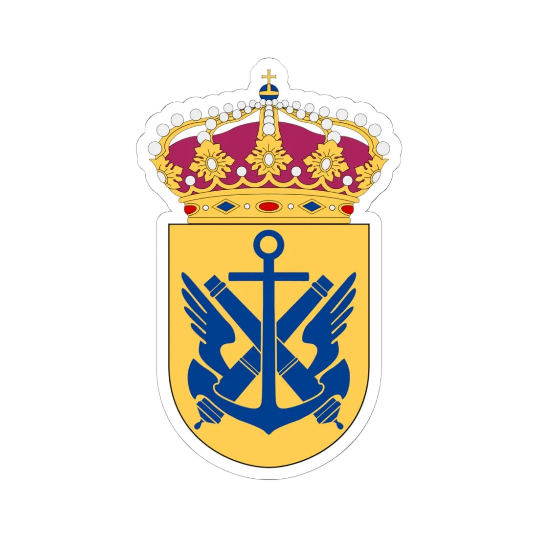 13. helikopterdivisionen vapen (Sweden) (Coat of Arms) STICKER Vinyl Kiss-Cut Decal 6 Inch White - The Sticker Space