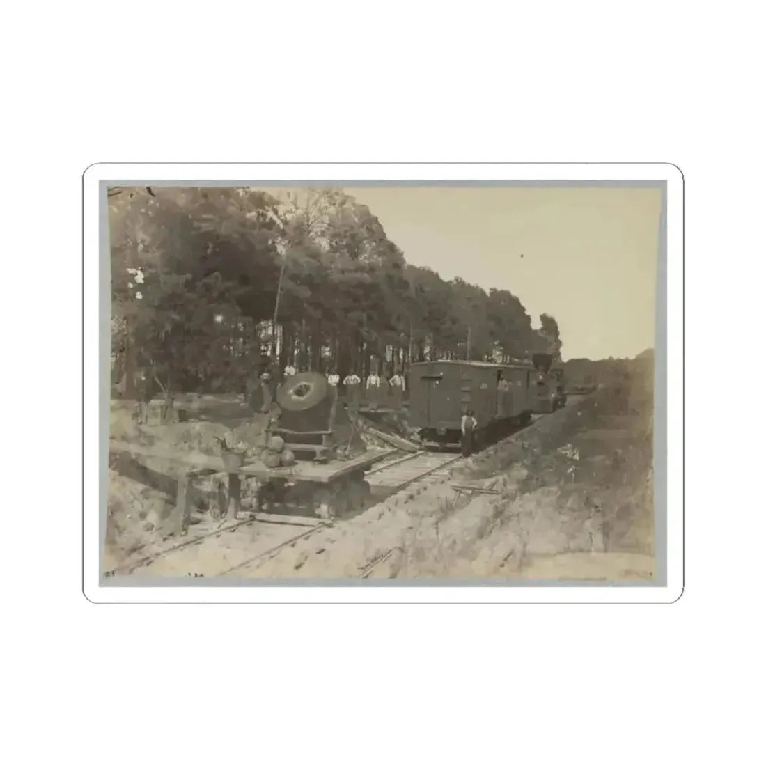 13 Inch Mortar  Dictator  in Front of Petersburg, Va.(2) (U.S. Civil War) STICKER Vinyl Kiss-Cut Decal 2 Inch White - The Sticker Space