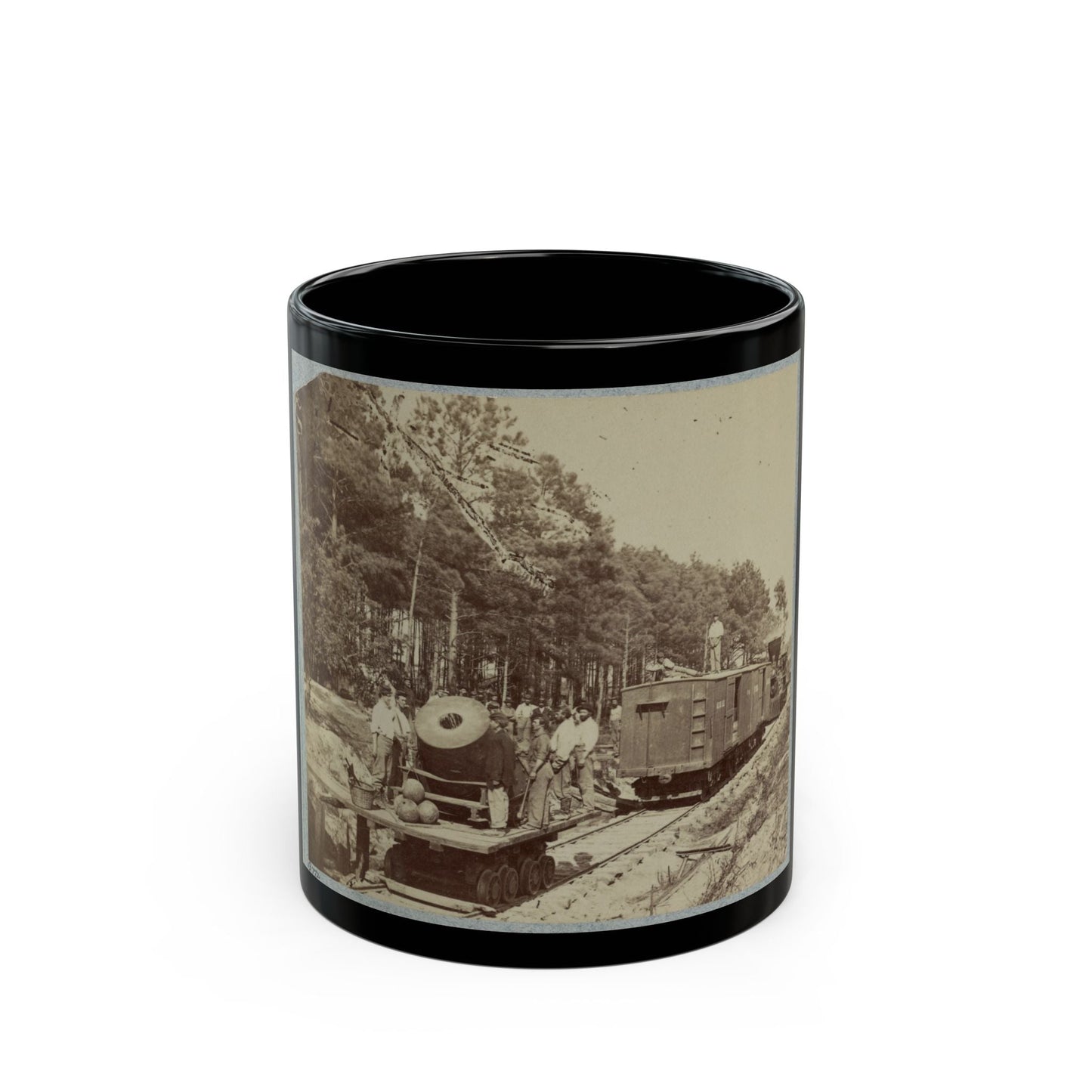 13 Inch Mortar  Dictator , In Front Of Petersburg, Va. (U.S. Civil War) Black Coffee Mug