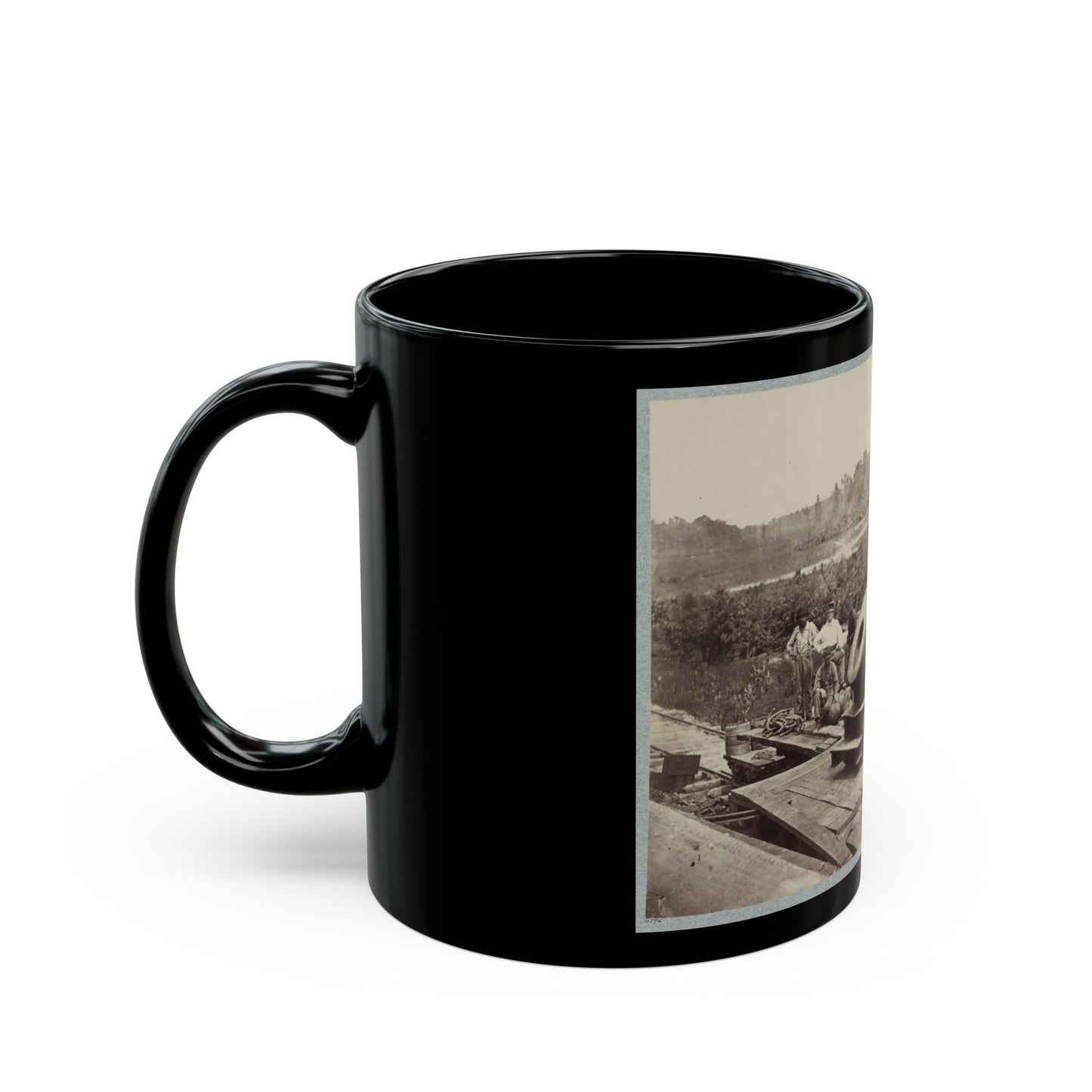 13 Inch Mortar  Dictator  In Front Of Petersburg, Va. (U.S. Civil War) Black Coffee Mug