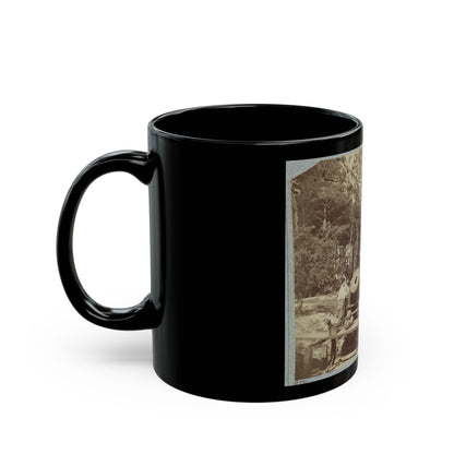 13 Inch Mortar  Dictator , In Front Of Petersburg, Va. (U.S. Civil War) Black Coffee Mug