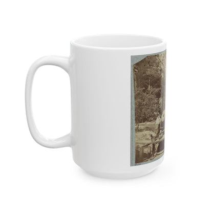 13 Inch Mortar Dictator , In Front Of Petersburg, Va. (U.S. Civil War) White Coffee Mug-The Sticker Space